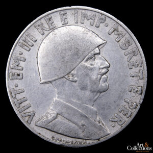 Albania 1 Lek 1939 – Ocupación Italiana. Magnética