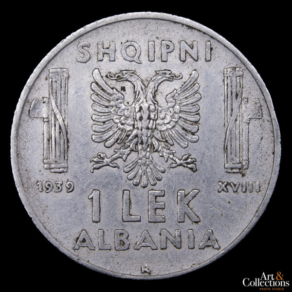 Albania 1 Lek 1939 - Ocupación Italiana. Magnética