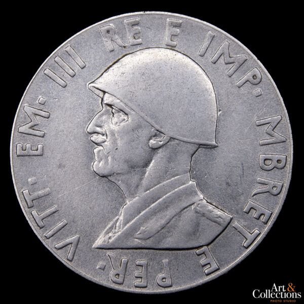 Albania 2 Lek 1939 - Ocupación Italiana. No Magnética - Imagen 2