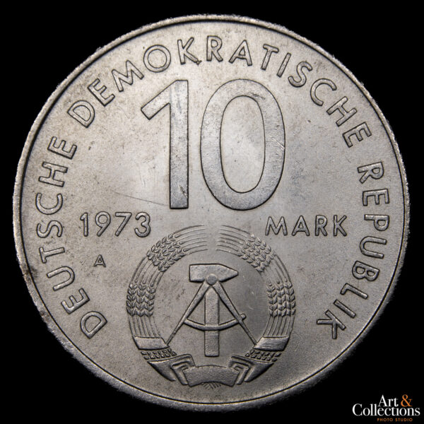 Alemania Democrática 10 Marcos 1973 A - 10º Aniversario de los Juegos de la Juventud - Imagen 2