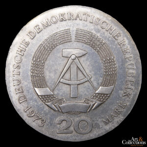 Alemania Democrática 20 Marcos 1973 – 60º Aniversario de la Muerte de August Bebel