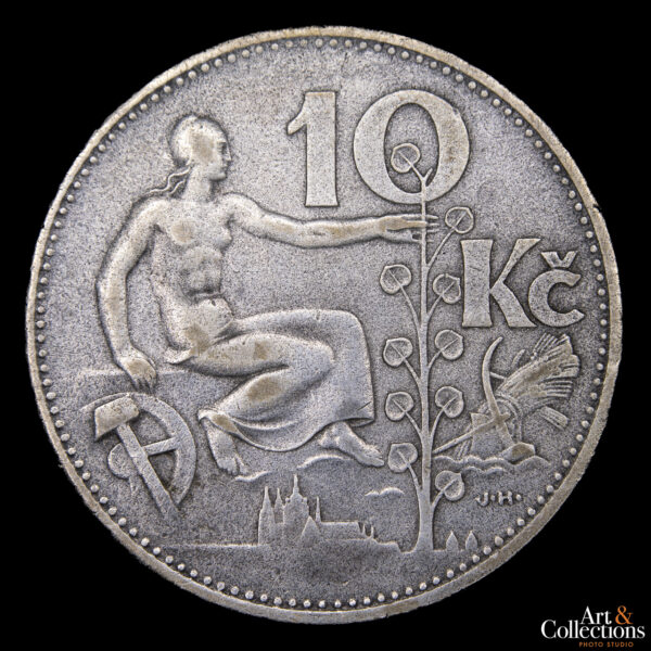 Checoslovaquia 10 Korun 1930 - Primera República (1918-1938) - Imagen 2
