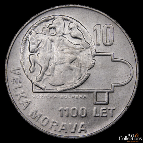 Checoslovaquia 10 Korun 1966 - 110º Aniversario de la Gran Moravia