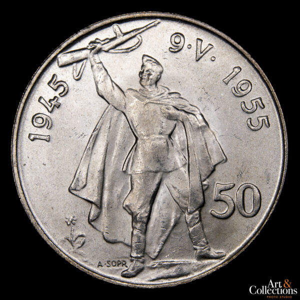 Checoslovaquia 50 Korun 1955 - 10º Aniversario de la Liberación de Alemania