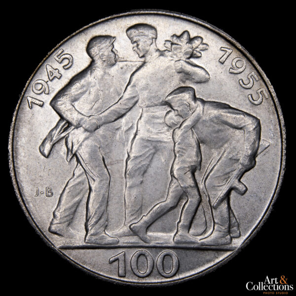 Checoslovaquia 100 Korun 1955 - 10º Aniversario de la Liberación de Alemania