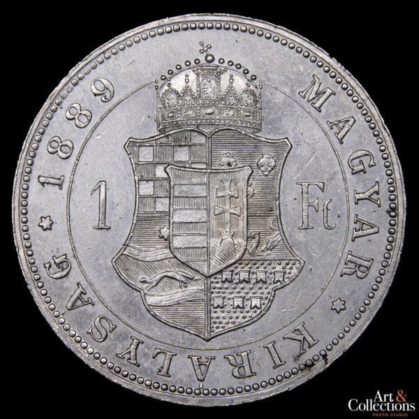 Hungria 1 Forint 1889 KB - Emperador Francisco José I