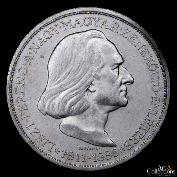 Hungría 2 Pengo 1936 - 50º Aniversario de la Muerte de Franz Von Liszt