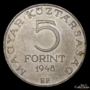 Hungría 5 Forint 1948 – Centenario de la Revolución de 1848 – Sandor Petofi.