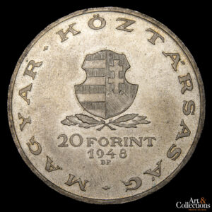 Hungría 20 Forint 1948 – Centenario de la Revolución de 1848 – Mihaly Tancsics