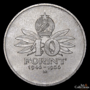 Hungría 10 Forint 1956 – 10º Aniversario del Forint –  Mujer Nacional de Budapest