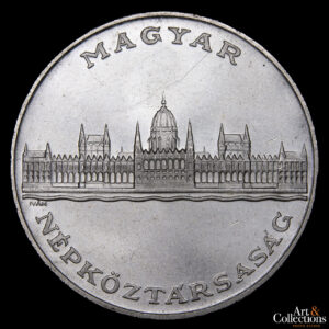 Hungría 25 Forint 1956 – 10º Aniversario del Forint – Edificio Parlamentario en Budapest