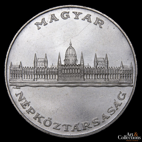 Hungría 25 Forint 1956 - 10º Aniversario del Forint - Edificio Parlamentario en Budapest