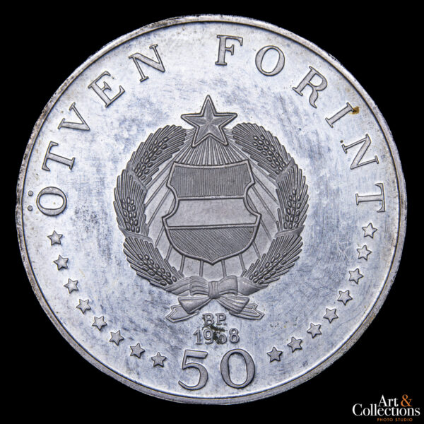 Hungría 50 Forint 1968 - 150º Aniversario del Nacimiento de Ignác Semmelweis - Imagen 2