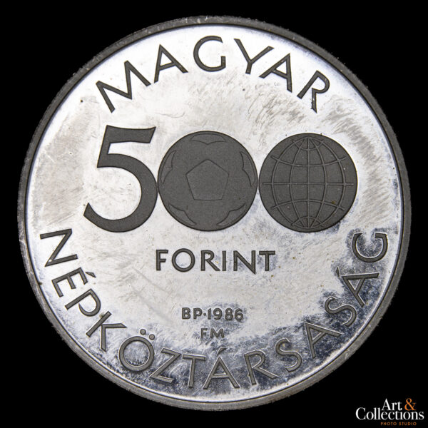 Hungría 500 Forint 1986 - Campeonato Mundial de Fútbol México '86-Estadio Azteca - Imagen 2