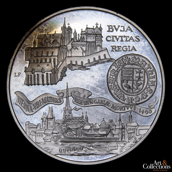 Hungría 500 Forint 1990 - 500º Aniversario de su Muerte - Escenas Urbanas de Buda y Viena