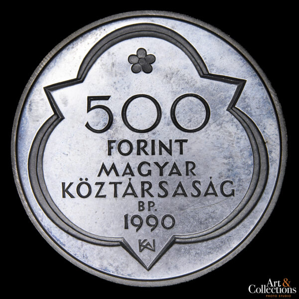 Hungría 500 Forint 1990 - 500º Aniversario de su Muerte - Escenas Urbanas de Buda y Viena - Imagen 2