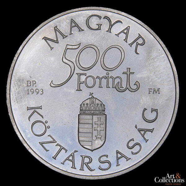 Hungría 500 Forint 1993 - Antiguo Barco del Danubio "Árpád" - Imagen 2