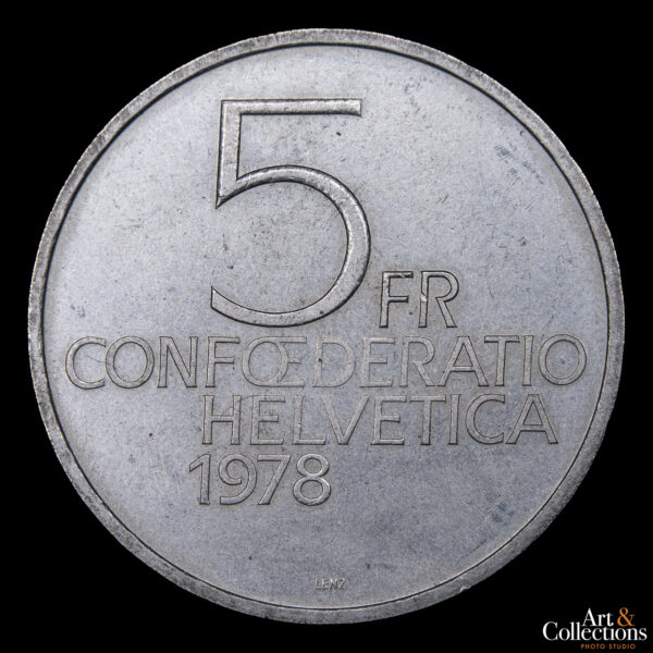 Suiza 5 Francos 1978 - 150º Aniversario del Nacimiento de Henry Dunant
