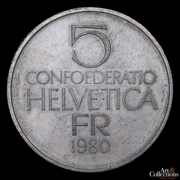 Suiza 5 Francos 1980 - Ferdinand Hodler - Imagen 2