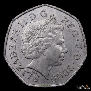 Gran Bretaña 50 Pence 2000 – 150º Aniversario – Acta de las Bibliotecas Públicas de 1850