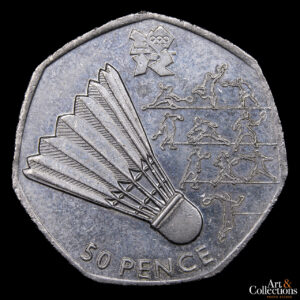 Gran Bretaña 50 Pence 2011 – XXX Juegos Olímpicos de Verano, Londres 2012 – Badminton