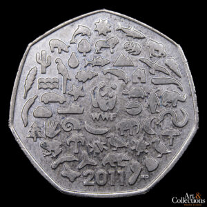 Gran Bretaña 50 Pence 2011 – 50º Aniversario – Fundación del Fondo Mundial por la Naturaleza (WWF)
