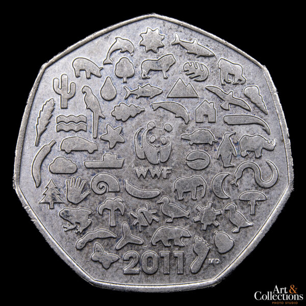 Gran Bretaña 50 Pence 2011 - 50º Aniversario - Fundación del Fondo Mundial por la Naturaleza (WWF)
