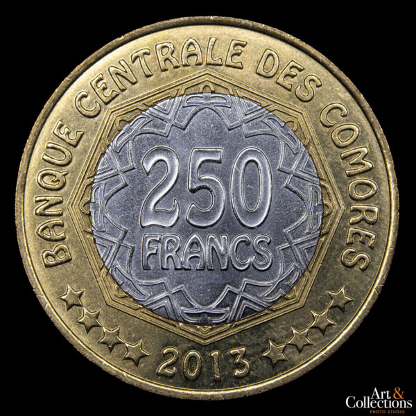 Comores 250 Francos 2013 - "30º Aniversario del Banco Central" - Imagen 2