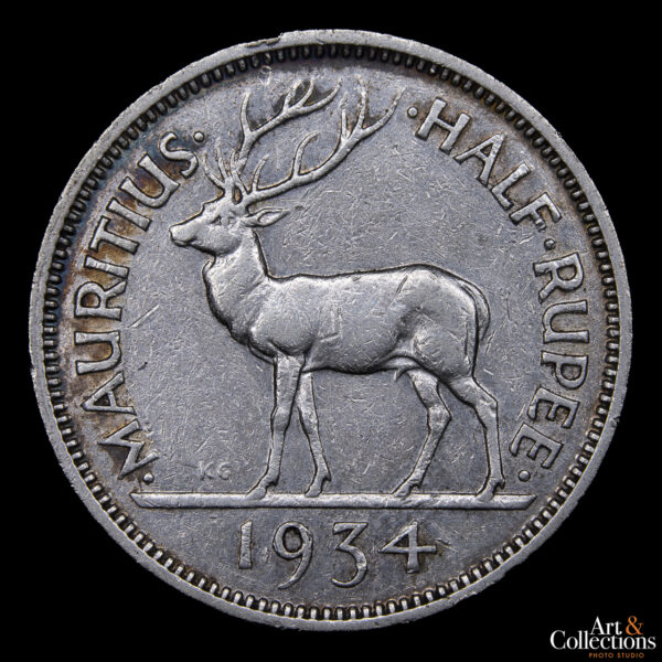 Mauricio 1/2 Rupia 1934