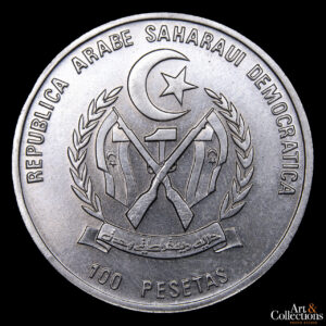 Saharaui, Republica Árabe Democrática 100 pesetas 1991 – Juegos Olímpicos Barcelona ’92 – Equitación