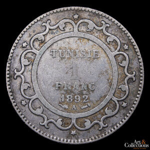 Túnez 1 Franco 1892 – Protectorado Francés