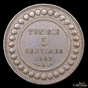 Túnez 5 Centimes 1892 – Protectorado Francés