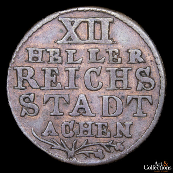 Alemania (Aachen) 12 Heller 1767 IK - (Aachen)  Ciudad Imperial Libre del Sacro Imperio Romano