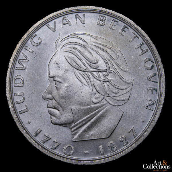 Alemania Federal 5 Marcos 1970 F - 200 aniversario del nacimiento de Ludwig van Beethoven