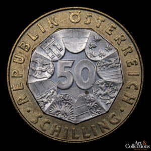 Austria 50 Schilling 1999 – «Unión Monetaria Europea – Euro»