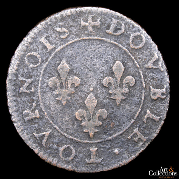 Francia Double Tournois 1577 - 89 - Imagen 2