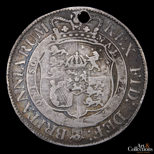 Gran Bretaña 1/2 Corona 1818 - Rey Jorge III - Imagen 2