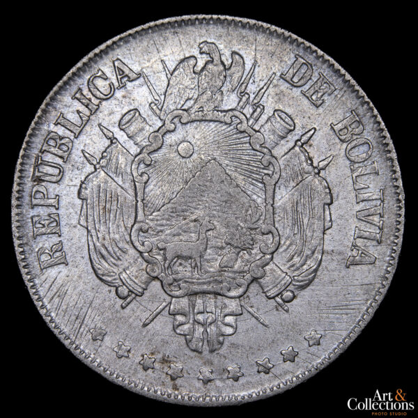 Bolivia 1 Boliviano 1872 - Imagen 2
