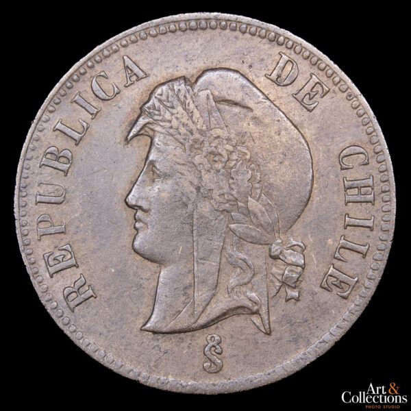 Chile 2 y 1/2 Centavos 1886