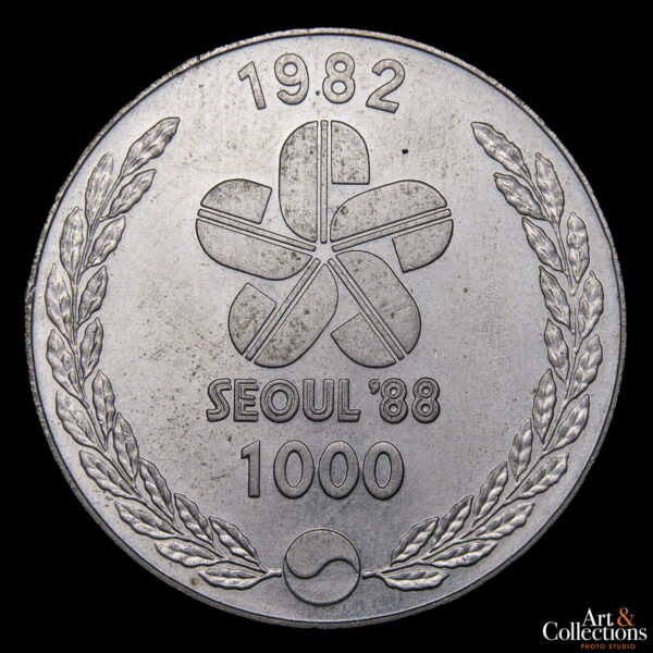 Corea del Sur 1000 Won 1982 - Juegos Olímpicos Seúl '88 - Bailarines