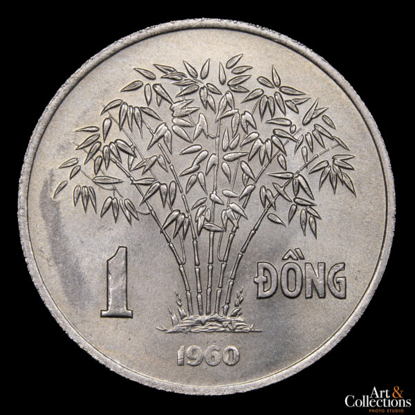Vietnam del Sur 1 Dong 1960 - Retrato de Ngô Dinh Diêm, Presidente y Dictador - Imagen 2