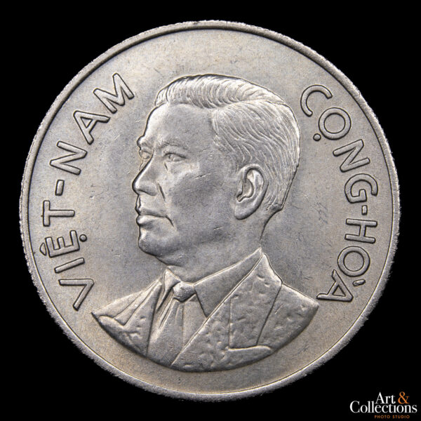 Vietnam del Sur 1 Dong 1960 - Retrato de Ngô Dinh Diêm, Presidente y Dictador