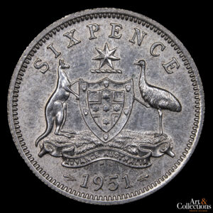 Australia 6 Pence 1951