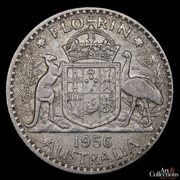 Australia 1 Florin 1956 - Elizabeth II