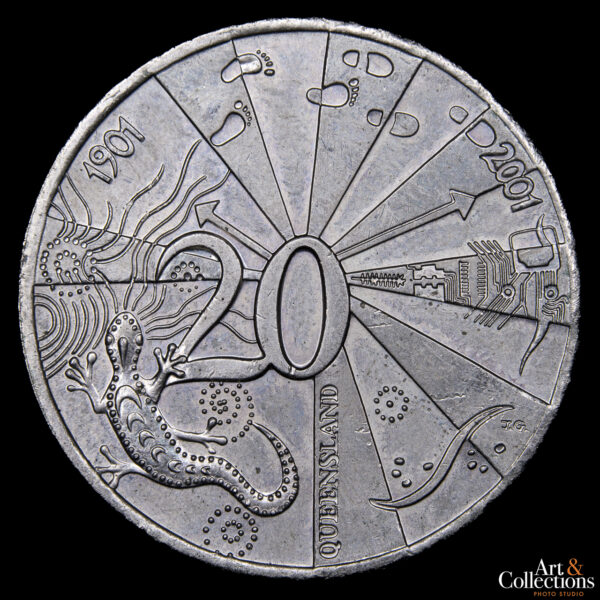 Australia 20 Cents 2001 - Centenario de la Federación - Tasmania