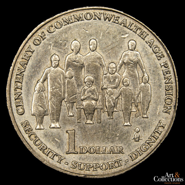 Australia 1 Dólar 2009 - 100º Aniversario - Pensión por Edad de la Commonwealth