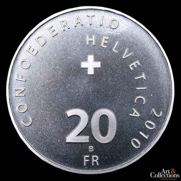 Suiza 20 Francos 2010 - Centenario de la Muerte de Henry Dunant - Imagen 2