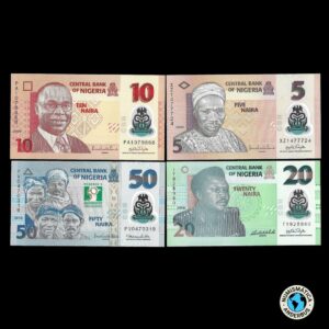 Nigeria x4 (5-10-20-50) Naira 2009/10