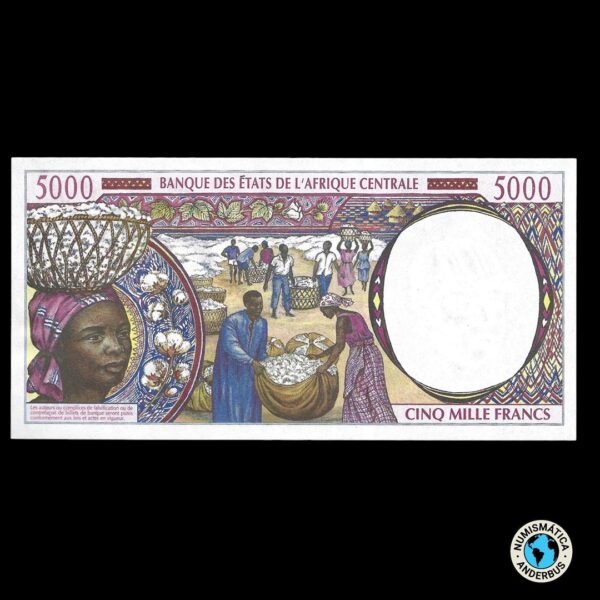 Estados De Africa Central 5000 Francos 1999 - Imagen 2