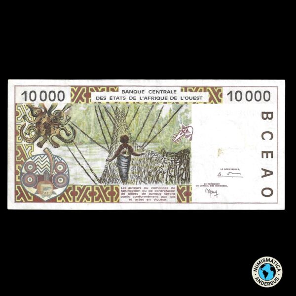 Estados del África Occidental - A Costa de Marfil-10.000 Francos 1999 - Imagen 2